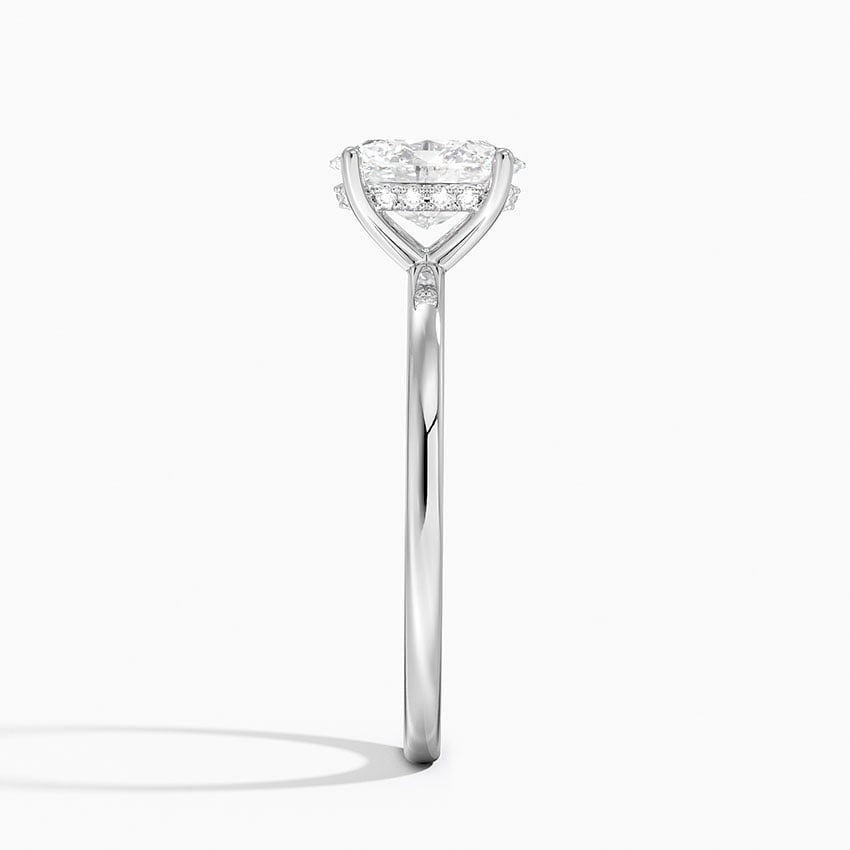 1 1/4 CT Lab Grown Diamond Hidden Halo Solitaire Engagement Ring