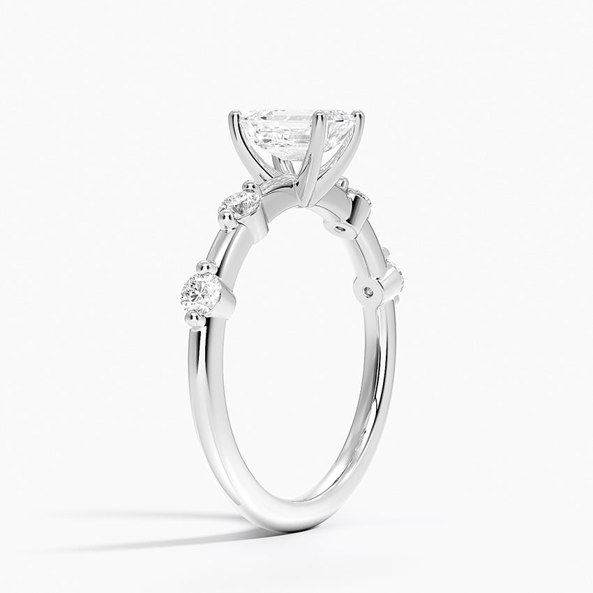 3/4 CT Emerald Cut Lab Grown Diamond 18K Gold Ring
