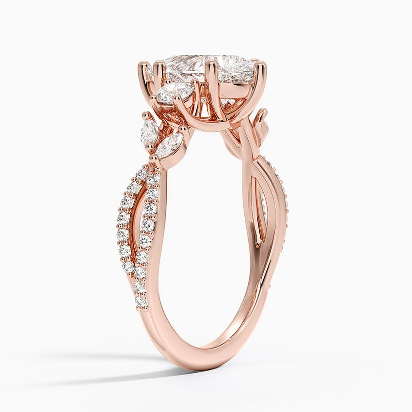 1 1/2 CT Pear Cut Lab Grown Diamond Engagement Ring