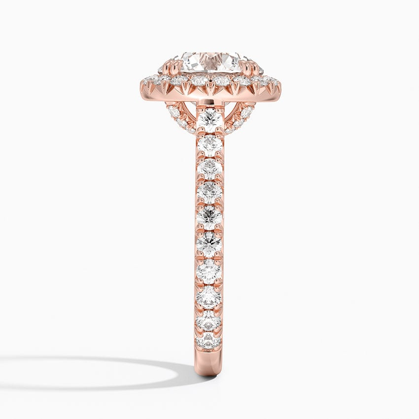 2 1/2 CT Lab Grown Diamond 3/4 Eternity Halo Ring
