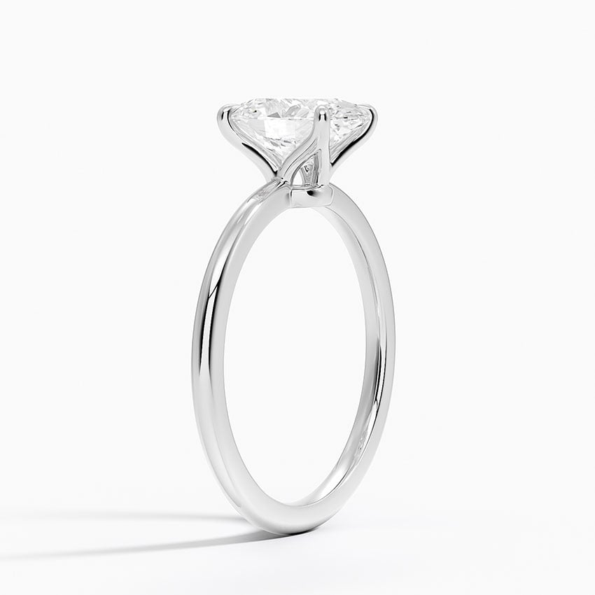 1 1/2 CT 1.5mm Ring Lab Grown Diamond Yellow Gold Solitaire Engagement Ring