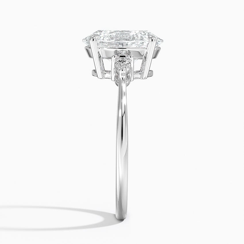 2 1/2 CT Oval Lab Grown Diamond Engagement Ring
