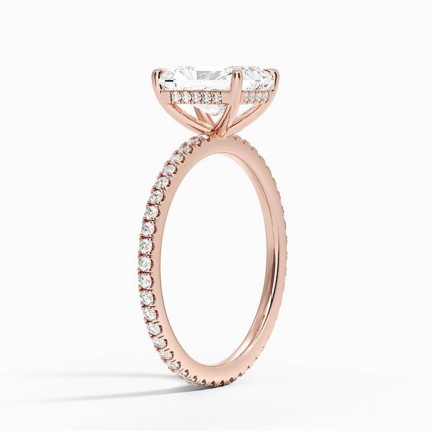 1 1/2 CT Radiant Cut Lab Grown Diamond Full Eterniy Ring