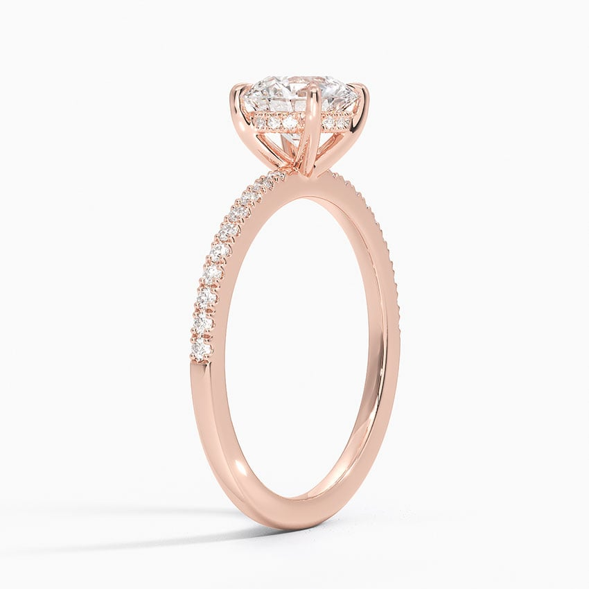 1 CT Half Eternity 18kt Solid Gold Lab Grown Diamond Ring