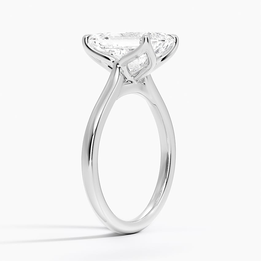 3 CT Emerald Cut Solid Gold Lab Grown Diamond Solitaire