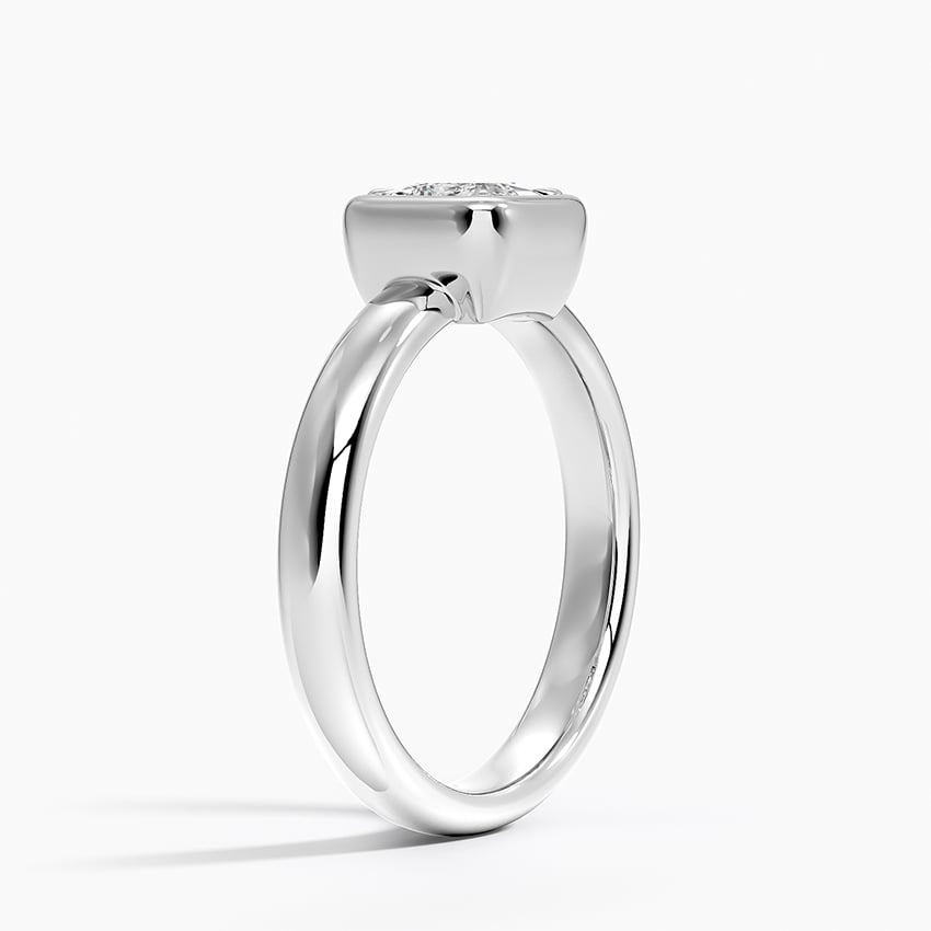 1/2 CT Lab Grown Diamond Bezel Set Solitaire Engagement Ring