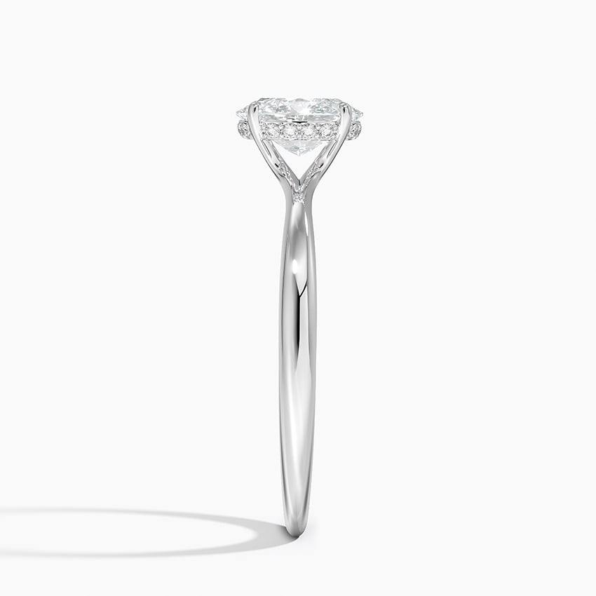 3/4 CT Oval Cut Hidden Halo Labgrown Diamond Ring