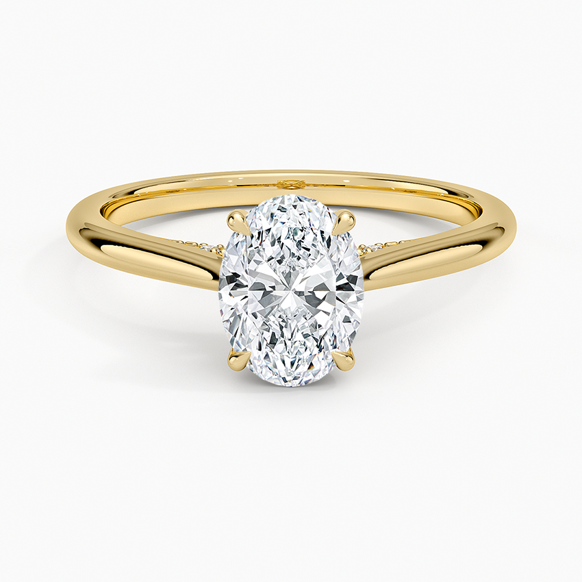 1 CT Lab Grown Diamond Solid Gold Engagement Ring
