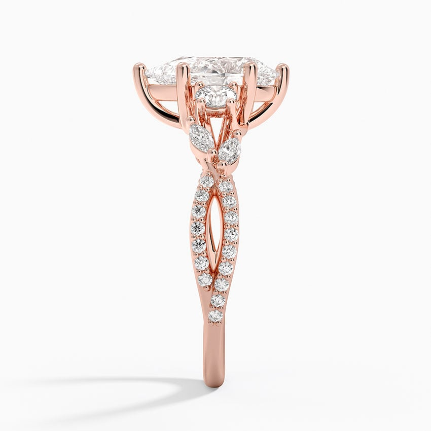 1 1/2 CT Pear Cut Lab Grown Diamond Engagement Ring