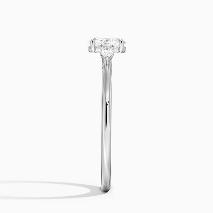 1/2 CT 3 Stone Lab Grown Diamond Solid Gold Engagement Ring
