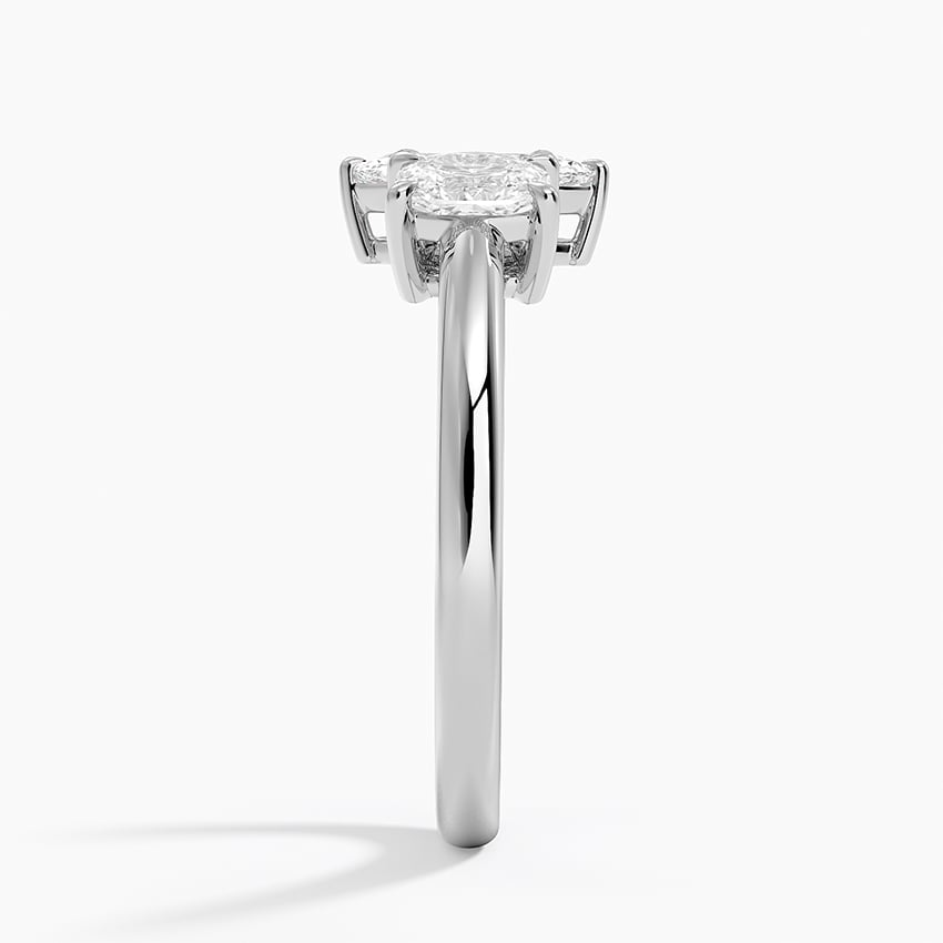 1/2 CT Three Stone Diamond 18k Yellow Gold Marquise Lab Grown Ring