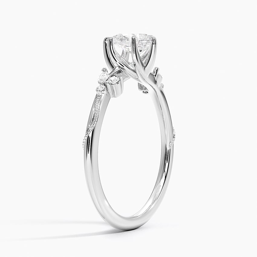 1/2 CT Lab Grown Diamond 18K Yellow Gold Engagement Milgrain Ring