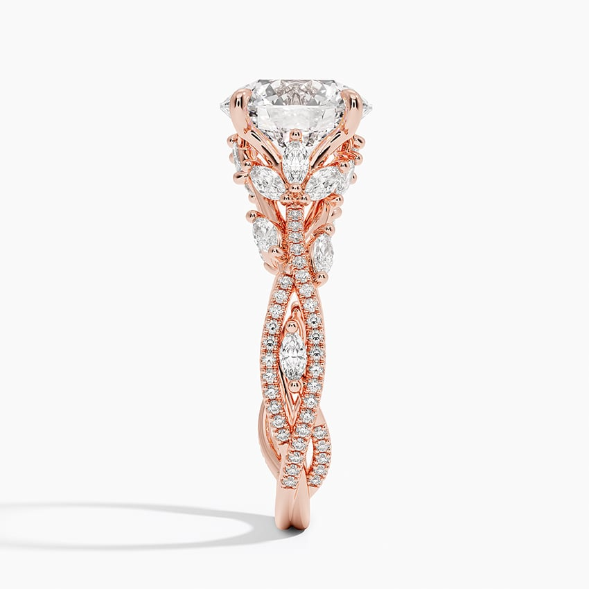 2 1/2 CT Lab Grown Diamond Cluster Engagement Ring