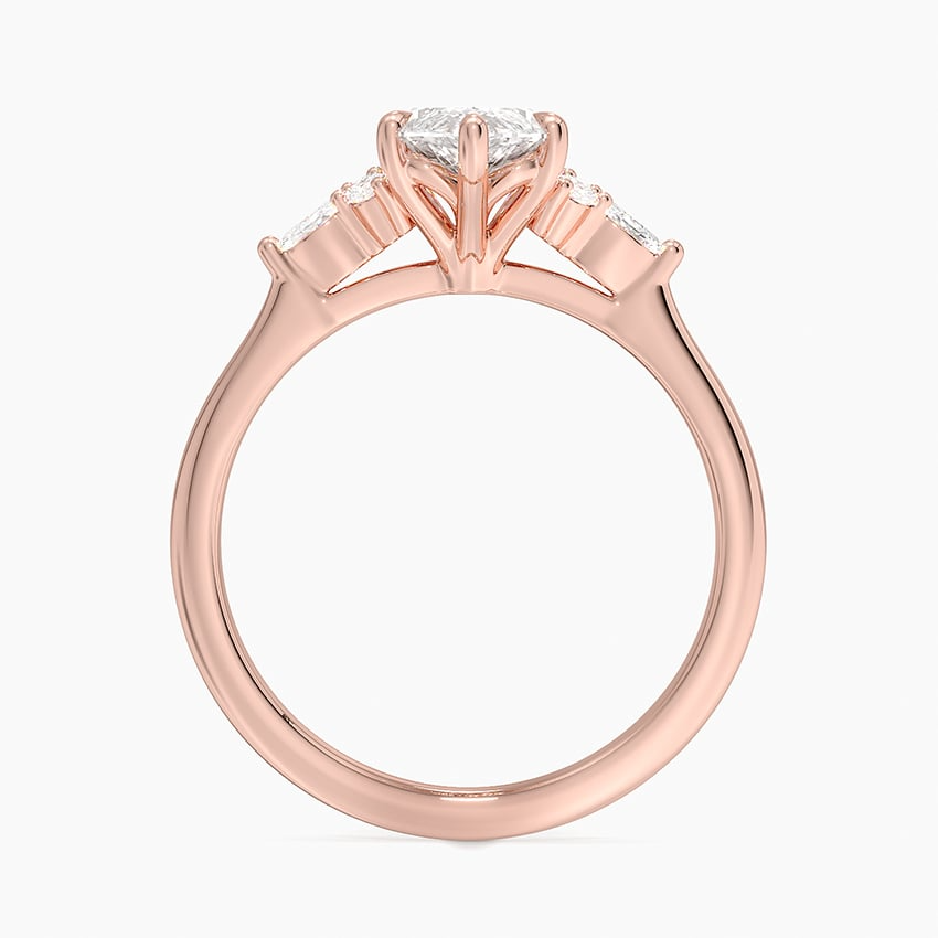1 1/2 Marquise Cut Lab Grown Diamond Cluster Enagagement Ring