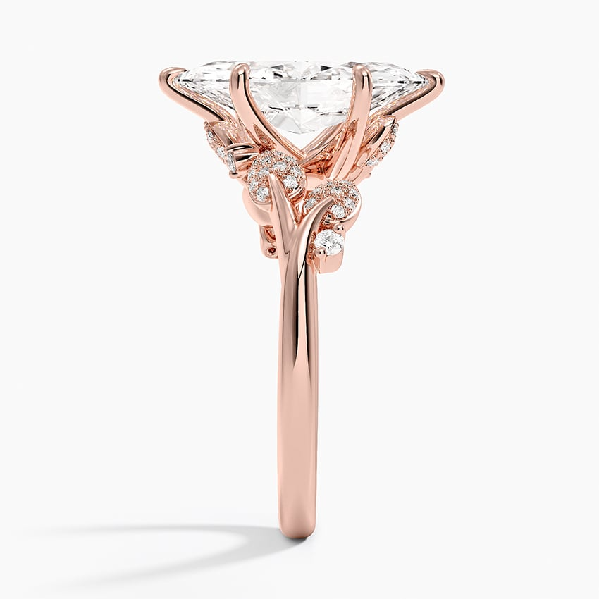 2 1/2 CT Marquise Cut Lab Grown Diamond Cluster Engagement Ring