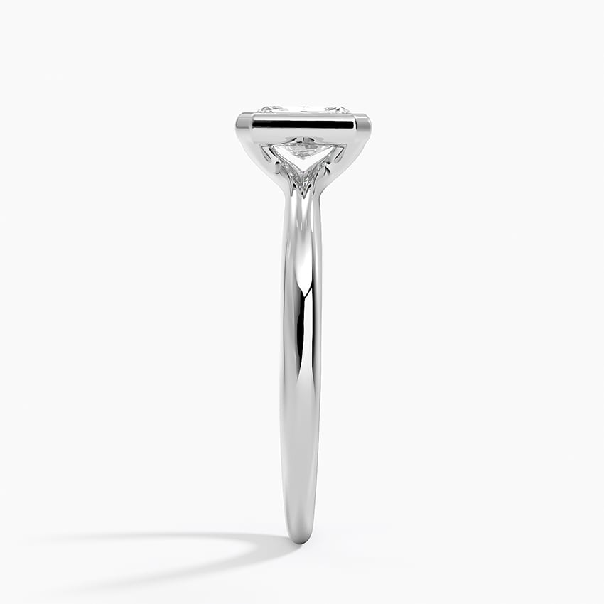 3/4 CT Radiant Cut Lab Grown Diamond Bezel Solitaire Ring