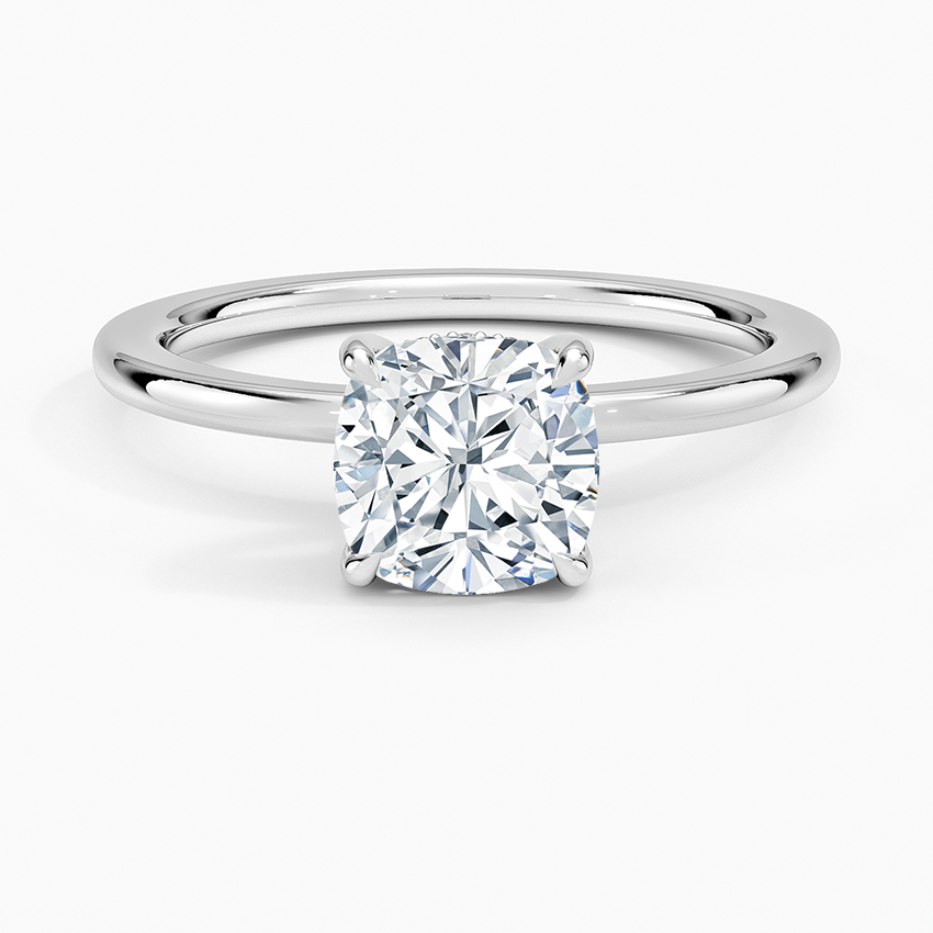 1 1/2 CT Lab Grown Diamond Hidden Halo Solitaire Ring