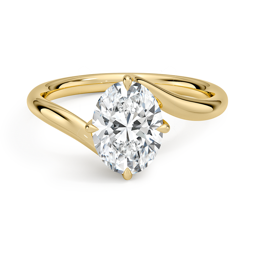 1 1/2 CT Bypass Sank Lab Grown Diamond Oval Cut Ring