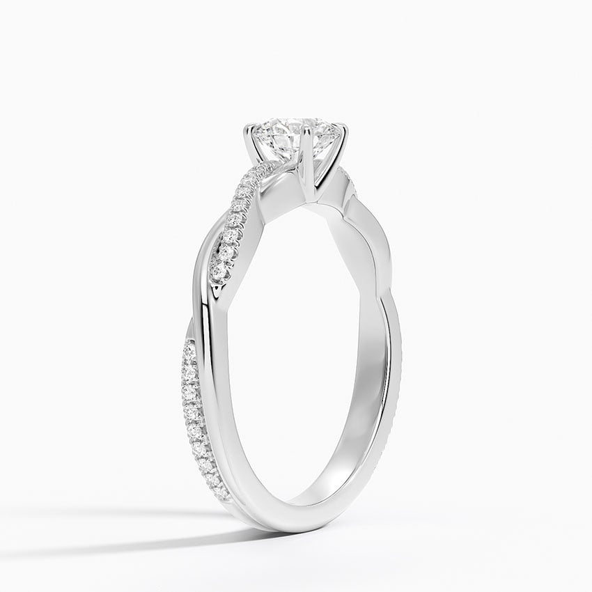 1/2 CT Lab Grown Diamond Twisted Band Half Eternity Ring