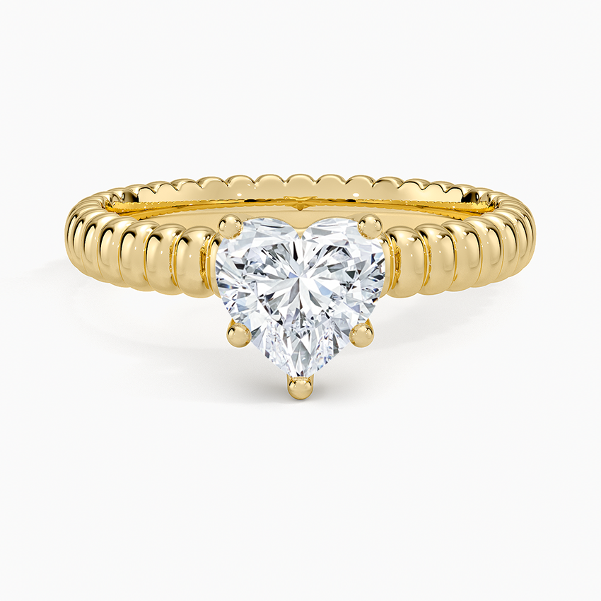 1 1/4 CT Heart Cut Lab Grown Diamond Solitaire Engagement Ring