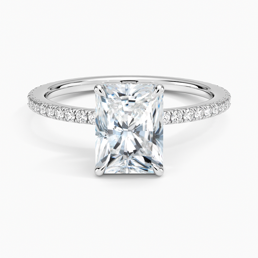 1 1/2 CT Radiant Cut Lab Grown Diamond Full Eterniy Ring