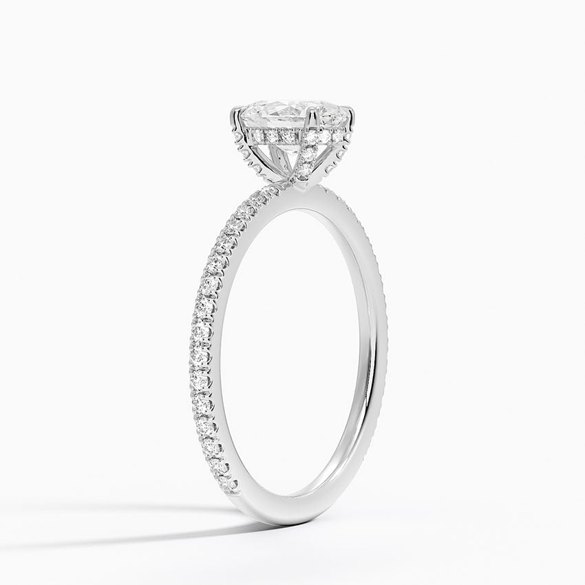 3/4 CT Lab Grown Diamond Yellow White Rose Engagement ring