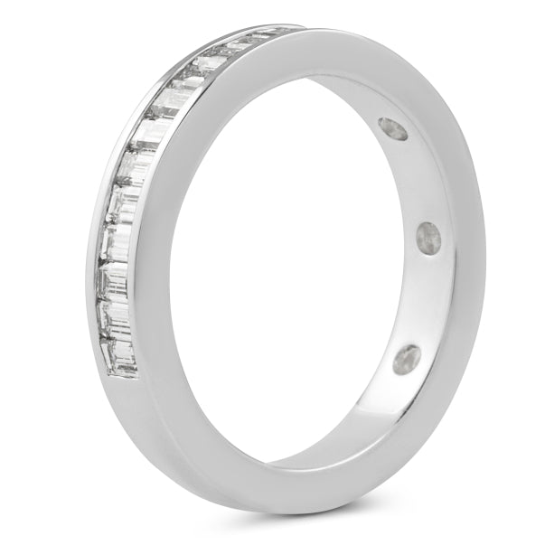 14k Rose Gold Baguette Lab Grown Diamond Channel Set Band
