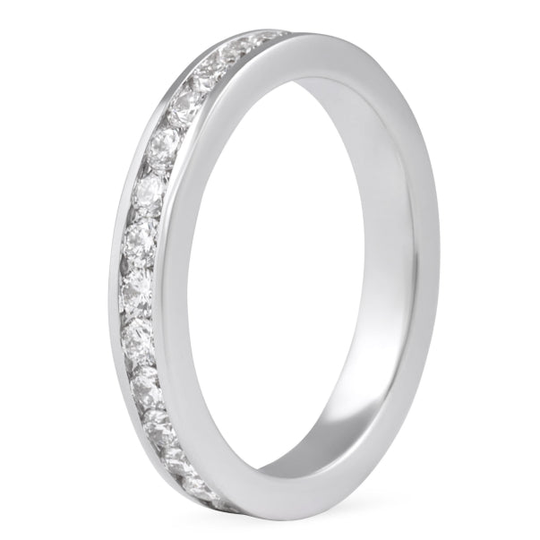 10k Rose Gold Round Cut Lab Grown Diamond Stacking Band