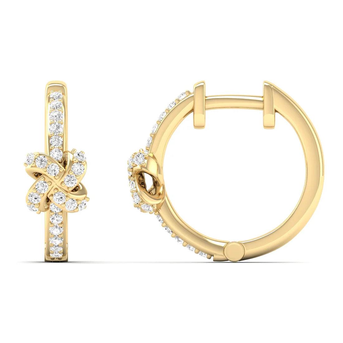 0.23 CTW Lab Grown Diamond Unique Hoop Earring