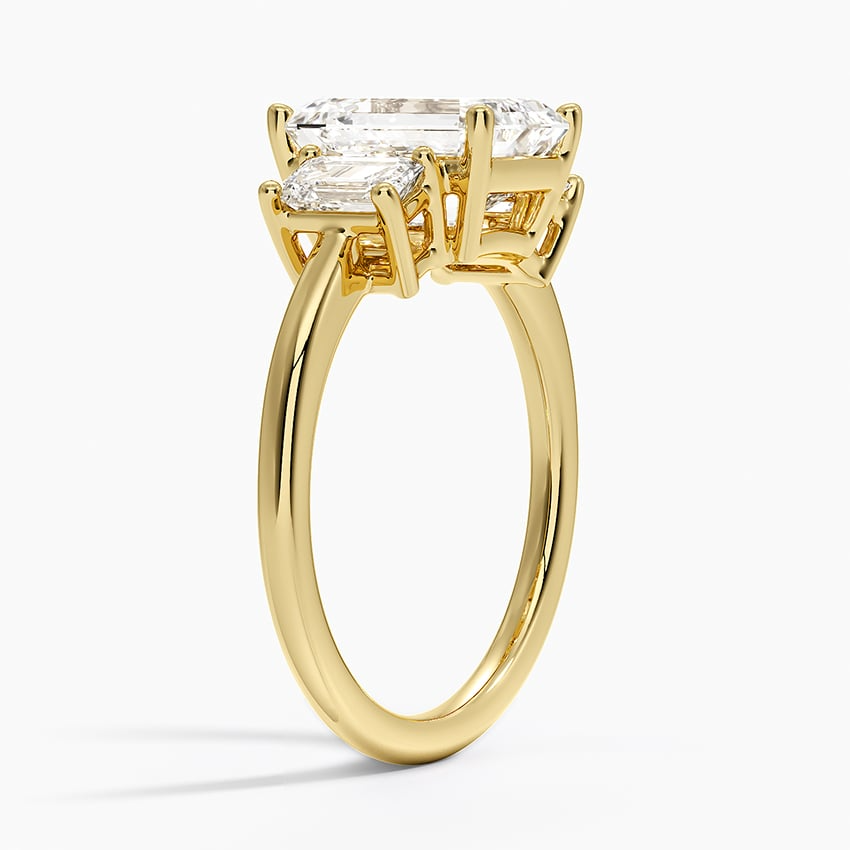 2 CT Lab Grwon Diamond 3 Stone Engagement Ring