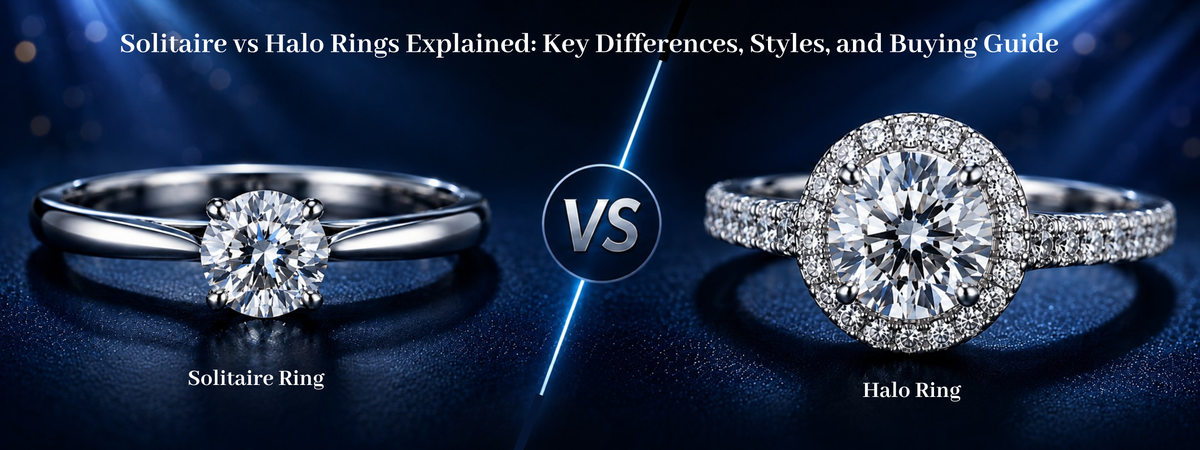 Solitaire vs Halo Rings Explained: Key Differences, Styles, and Buying Guide