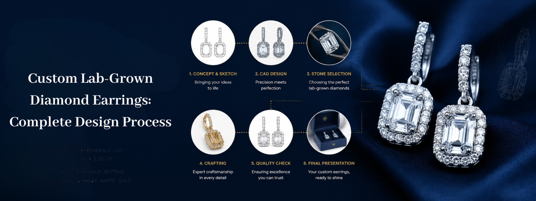 Custom Lab-Grown Diamond Earrings: Complete Design Process