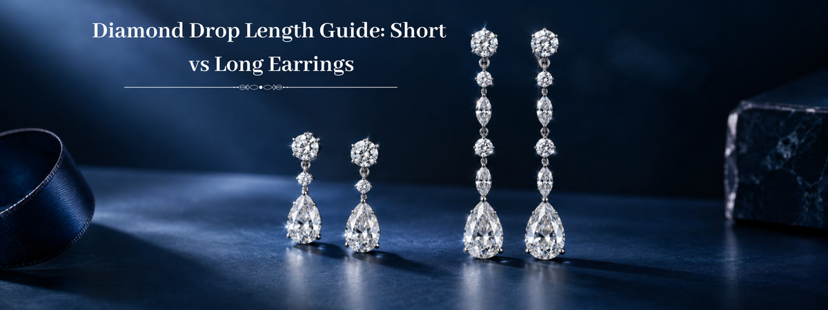 Diamond Drop Length Guide: Short vs Long Earrings