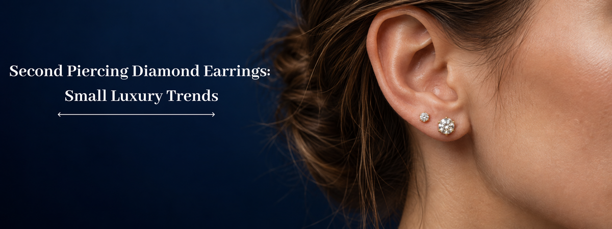 Second Piercing Diamond Earrings: Small Luxury Trends
