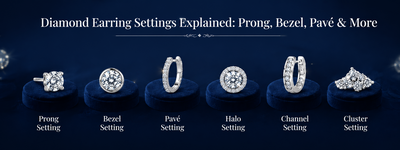 Diamond Earring Settings Explained: Prong, Bezel, Pavé & More