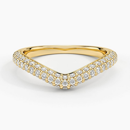 0.47CTW Lab Grown Diamond Curved Wedding Band