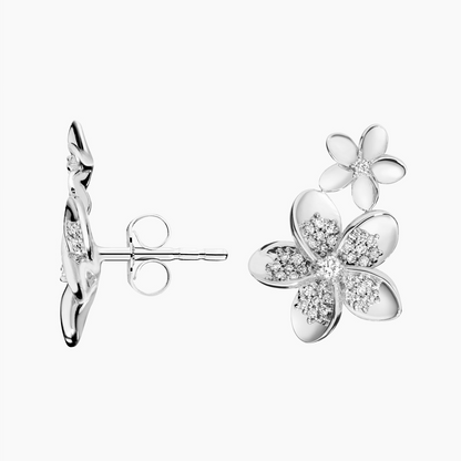 1/4 CTW Plumeria Lab Diamond Climber Earrings