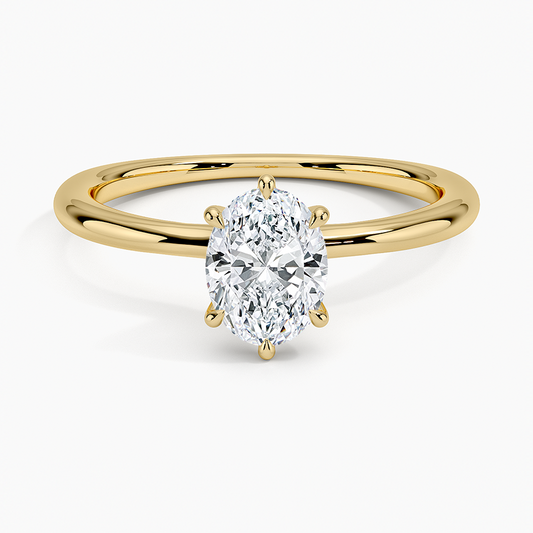 3/4Ct Oval Lab Grown Diamond Six-Prong Solitaire Ring