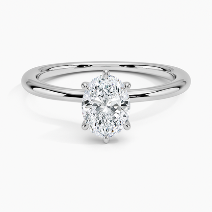 3/4Ct Oval Lab Grown Diamond Six-Prong Solitaire Ring