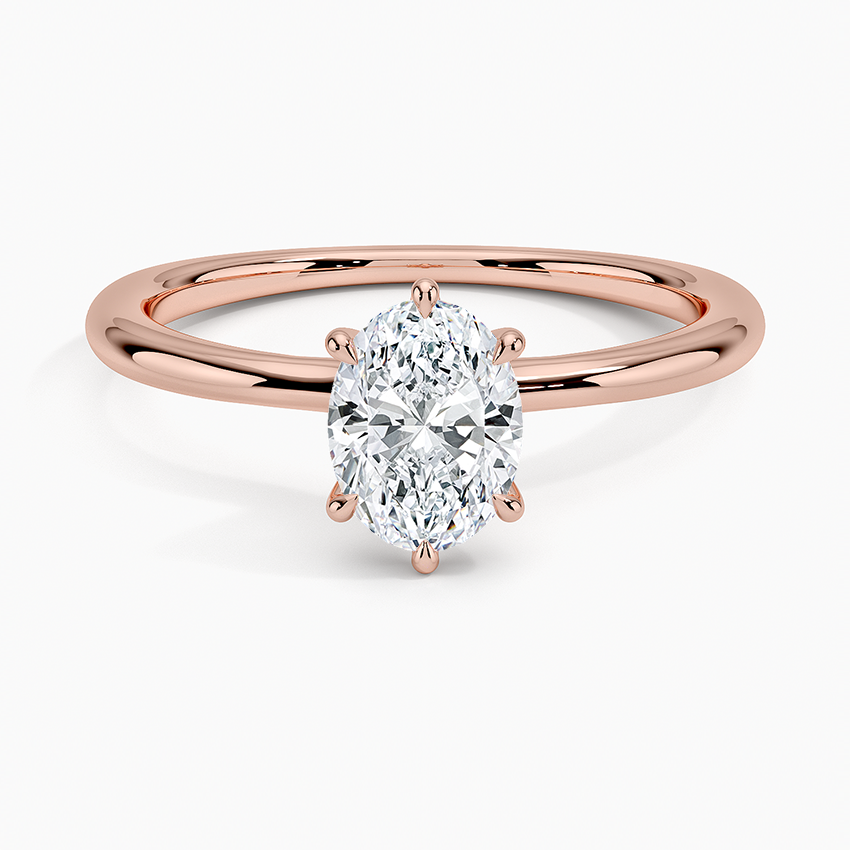 3/4Ct Oval Lab Grown Diamond Six-Prong Solitaire Ring