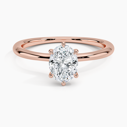 3/4Ct Oval Lab Grown Diamond Six-Prong Solitaire Ring