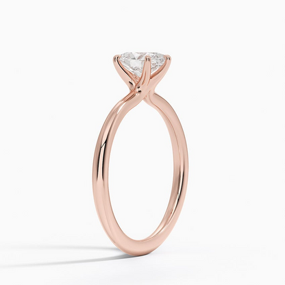3/4Ct Oval Lab Grown Diamond Six-Prong Solitaire Ring