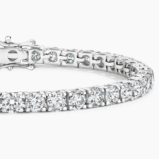 15CTW 7 inch Round Cut Lab Grown Diamond Tennis Bracelet