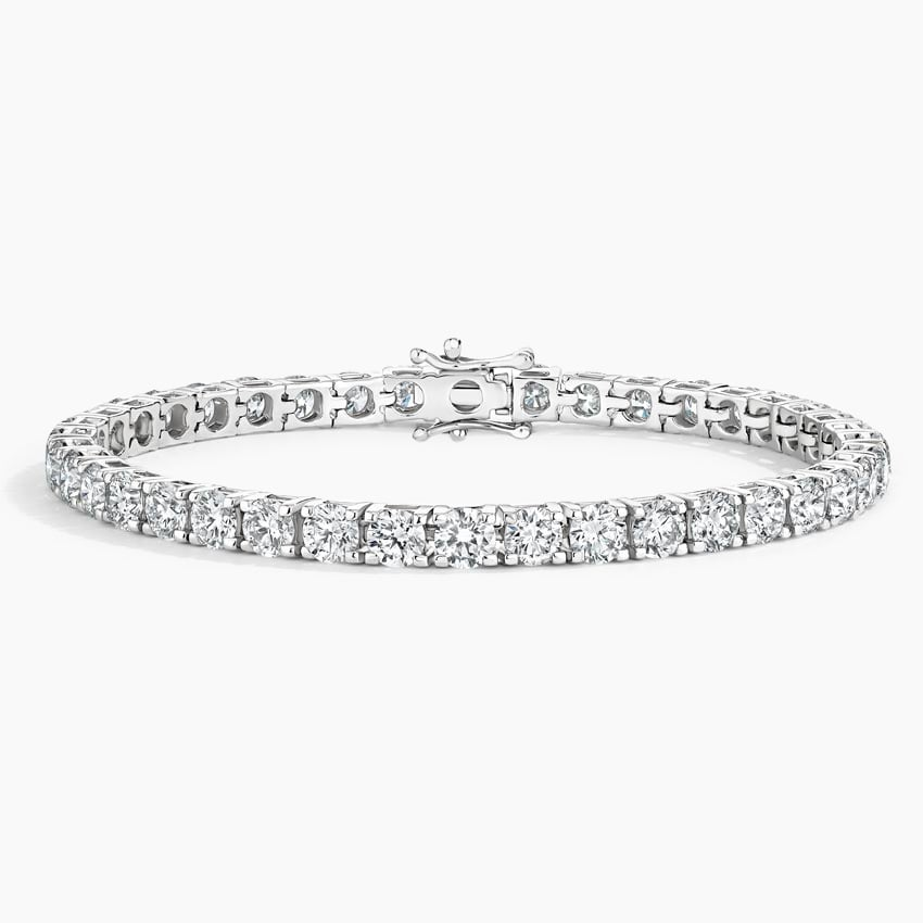 15CTW 7 inch Round Cut Lab Grown Diamond Tennis Bracelet