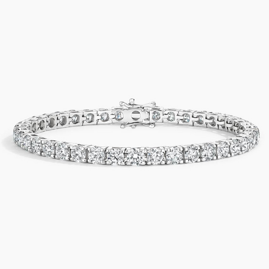 15CTW 7 inch Round Cut Lab Grown Diamond Tennis Bracelet