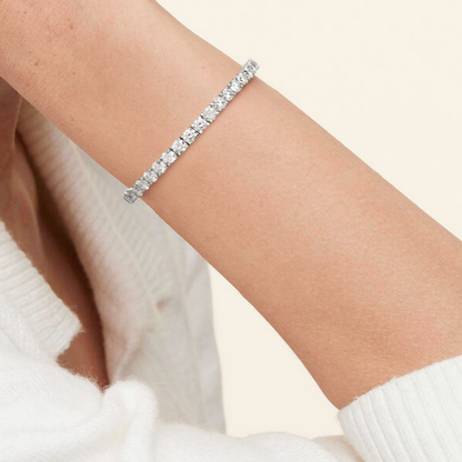 15CTW 7 inch Round Cut Lab Grown Diamond Tennis Bracelet