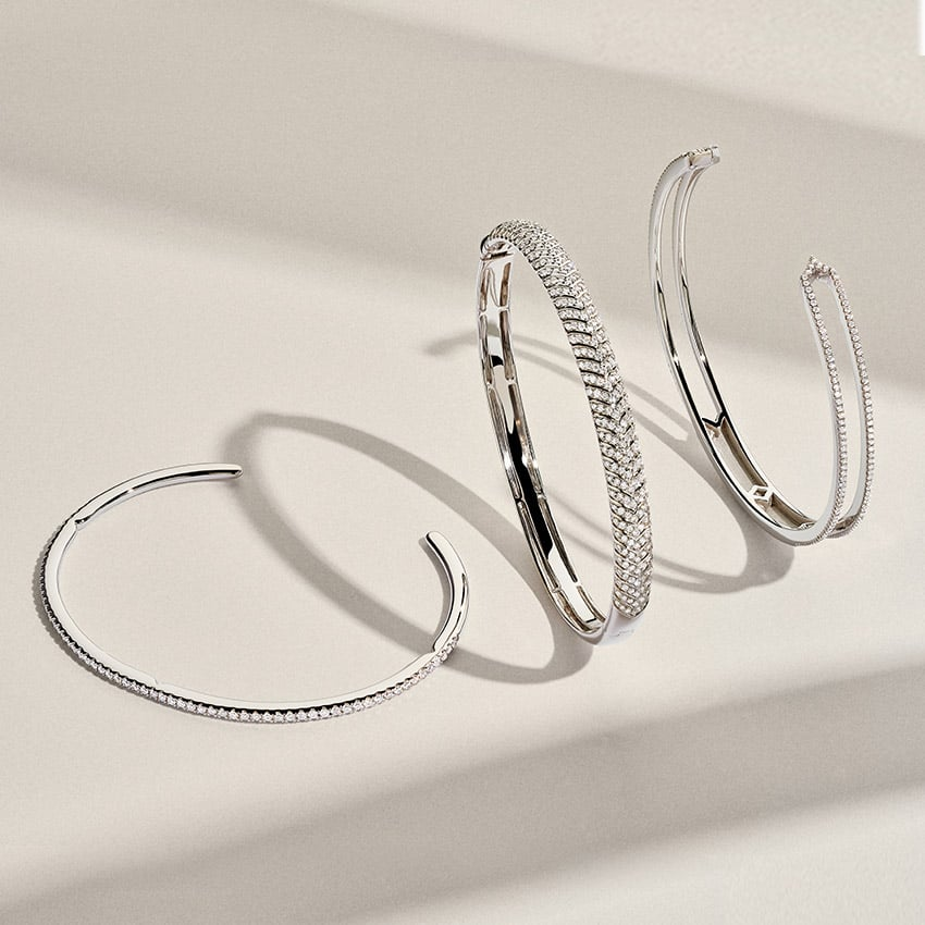 2/3CTW 7 inch Lab Grown Diamond Cuff Bracelet
