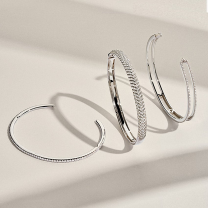 2/3CTW 7 inch Lab Grown Diamond Cuff Bracelet