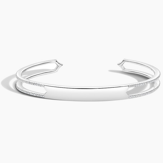 2/3CTW 7 inch Lab Grown Diamond Cuff Bracelet