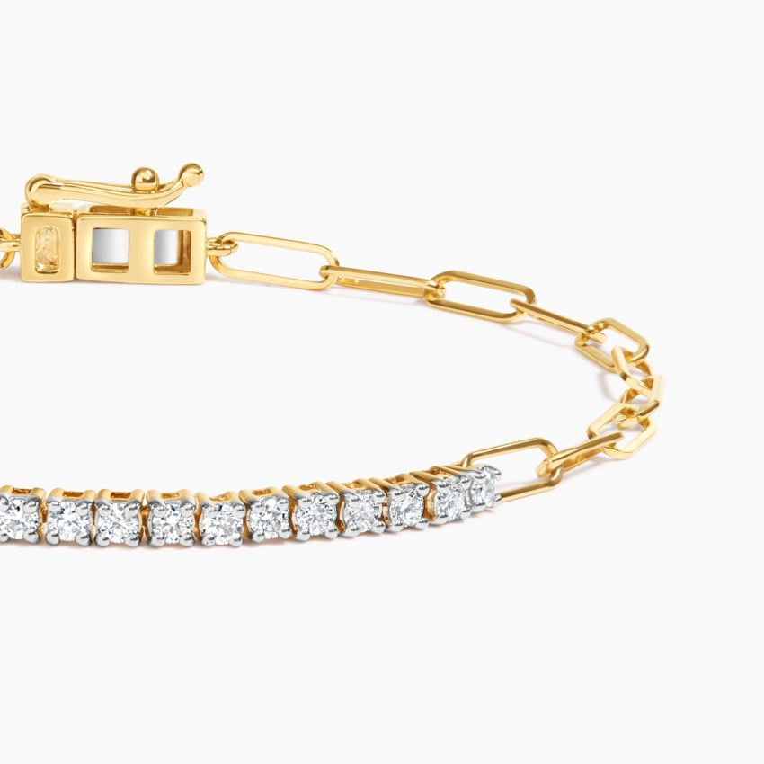 1/2CTW 7 inch Paperclip Lab Grown Diamond Tennis Bracelet